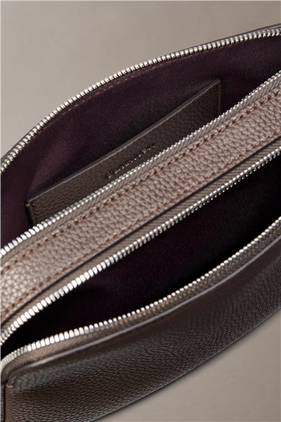 Calvin Klein Webbing 2X Strap Camera Bag Kadın Mini Omuz Çantası Kahverengi