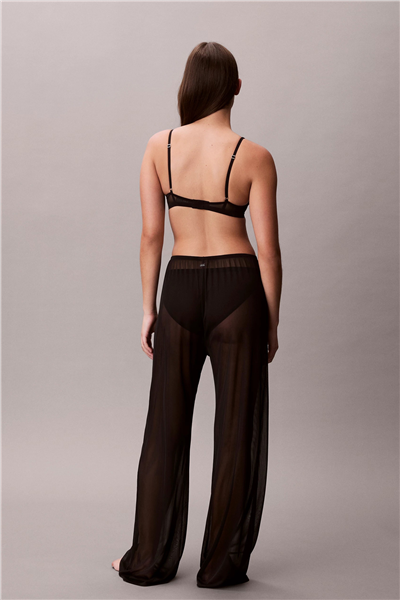Calvin Klein Wide Leg Pant Kadın Plaj Pantolonu Siyah