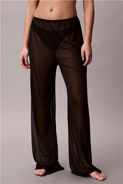 Calvin Klein Wide Leg Pant Kadın Plaj Pantolonu Siyah