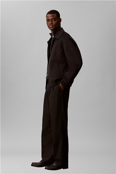 Calvin Klein Wide Viscose Blend Half Elastic Erkek Pantolon Siyah