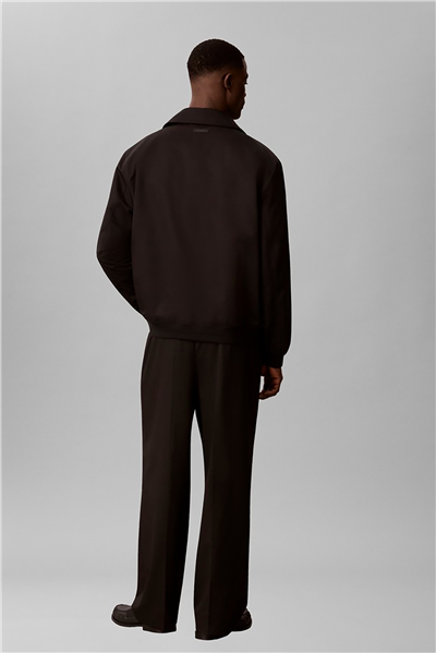 Calvin Klein Wide Viscose Blend Half Elastic Erkek Pantolon Siyah