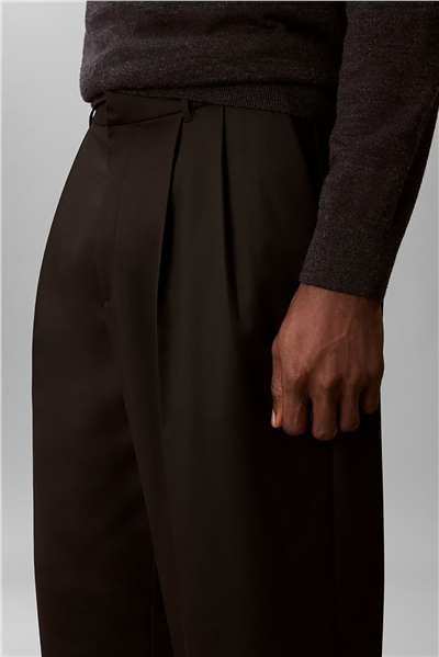 Calvin Klein Wide Viscose Blend Half Elastic Erkek Pantolon Siyah