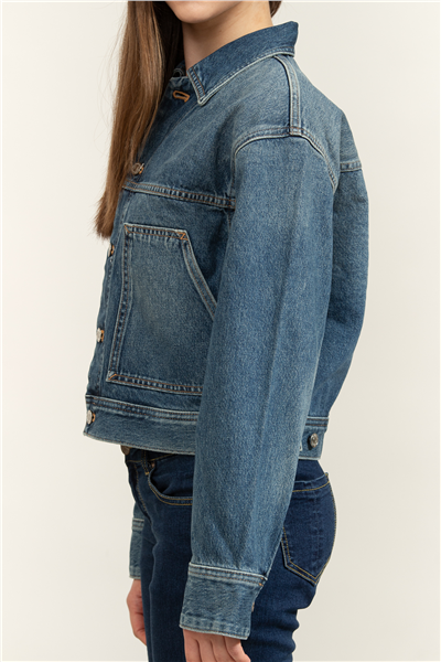 Calvin Klein Workwear Jacket CK Sanded Blue Kadın Kot Mont