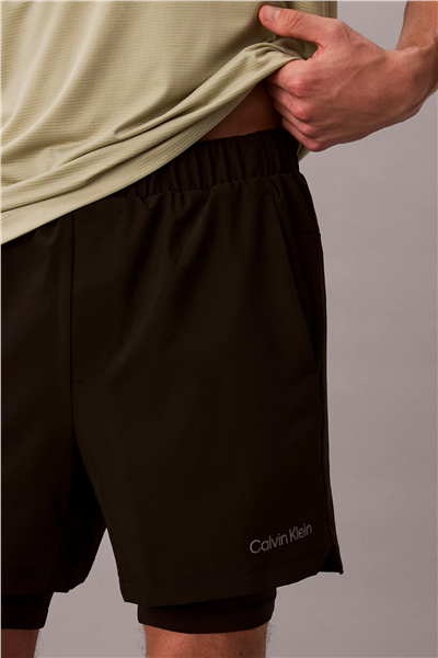 Calvin Klein Woven 2-in-1 Erkek Şort Siyah