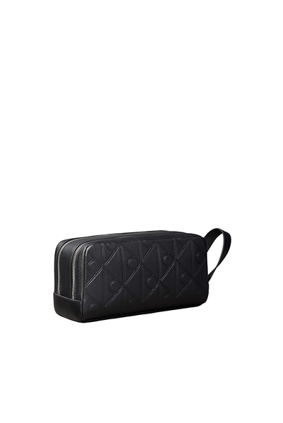 Calvin Klein Xl Emblem Aop Embo﻿Ss Dopp Kit Erkek El Çantası Siyah