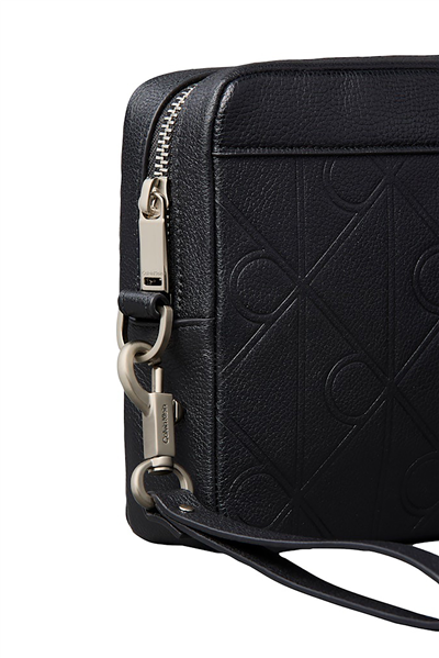 Calvin Klein Xl Emblem Aop Embo﻿Ss Pouch W/ H Erkek Cüzdan Siyah