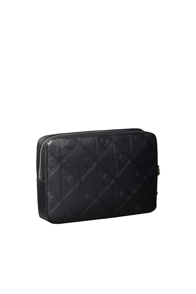 Calvin Klein Xl Emblem Aop Embo﻿Ss Pouch W/ H Erkek Cüzdan Siyah