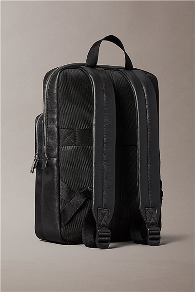 Calvin Klein Xl Emblem Aop Emboss Round Backp Erkek Sırt Çantası Siyah