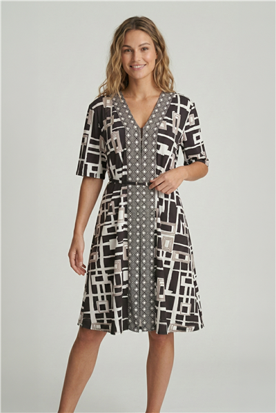 Charmline V-Charmline Graphic Frame Kadın Kaftan