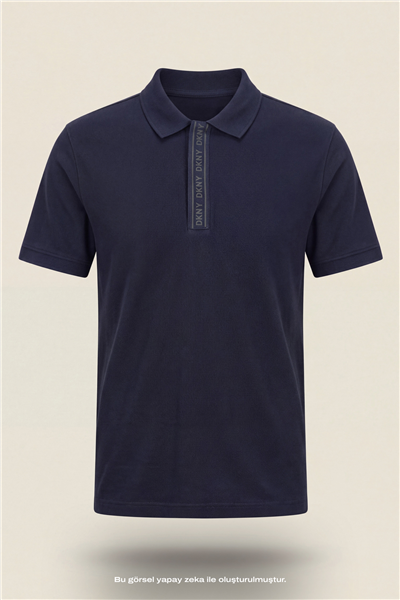 DKNY Binding Polo Erkek Polo Yaka T-Shirt Lacivert
