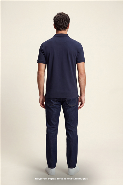 DKNY Binding Polo Erkek Polo Yaka T-Shirt Lacivert
