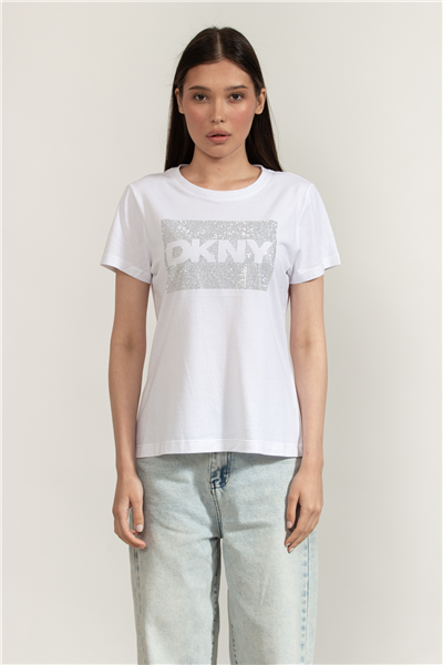 DKNY Dkny Box Rhinestone Kadın Bluz