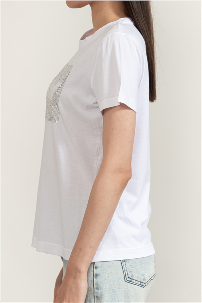 DKNY Dkny Box Rhinestone Kadın Bluz