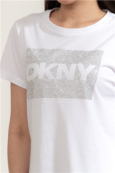 DKNY Dkny Box Rhinestone Kadın Bluz