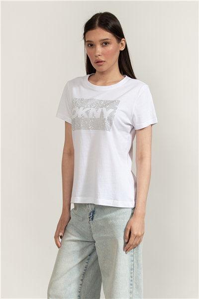 DKNY Dkny Box Rhinestone Kadın Bluz