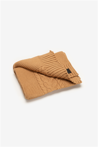DKNY Dkny Cable Scarf Kadın Atkı Kahverengi