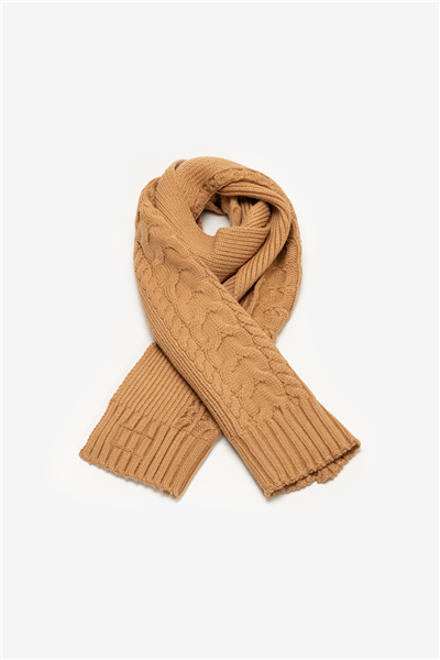 DKNY Dkny Cable Scarf Kadın Atkı Kahverengi