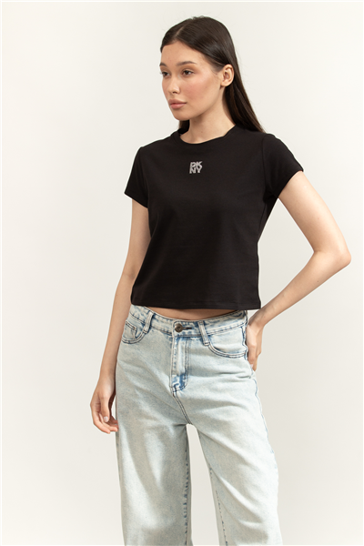 DKNY Dkny Rhinestone Logo Kadın Gömlek