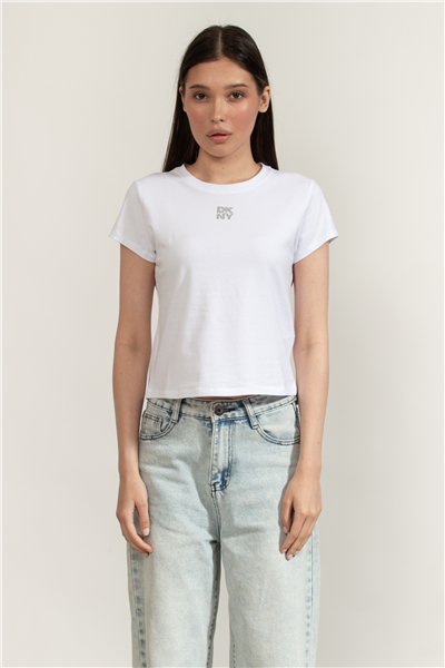 DKNY Dkny Rhinestone Logo Kadın Gömlek