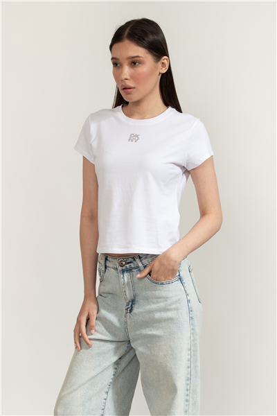 DKNY Dkny Rhinestone Logo Kadın Gömlek