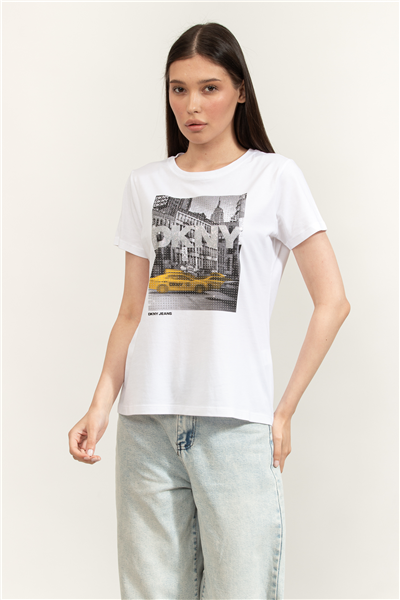 DKNY Dkny Rhinestone Taxi Kadın Gömlek
