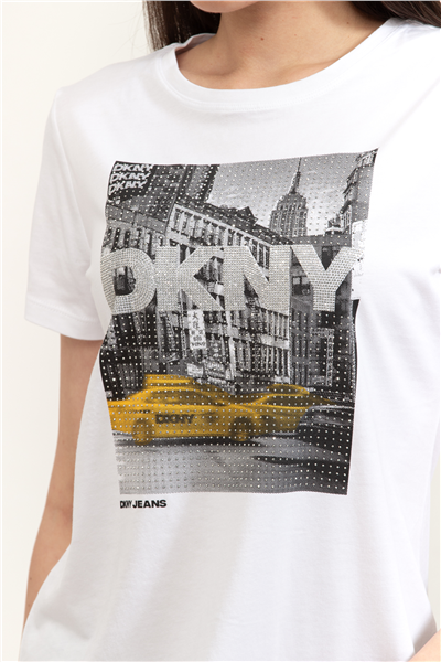 DKNY Dkny Rhinestone Taxi Kadın Gömlek