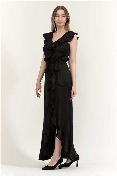 DKNY Double V Gown With F Kadın Elbise