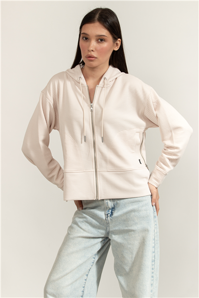 DKNY Full Zip H/D W/Pkts Kadın Hırka