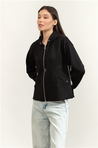 DKNY Full Zip H/D W/Pkts Kadın Hırka