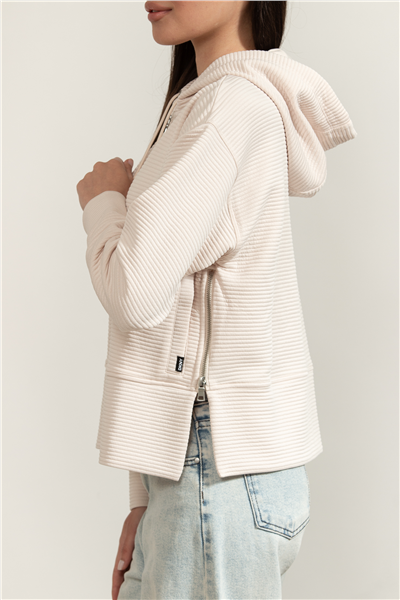 DKNY Full Zip H/D W/Pkts Kadın Hırka
