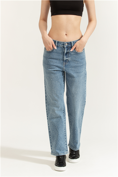 DKNY High Rise Classic St Kadın Jean Pantolon
