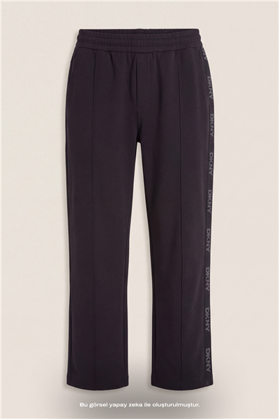 DKNY Jacquard Tape Sweatpant Erkek Eşofman Altı Siyah