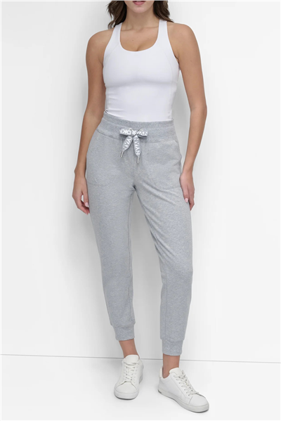 DKNY Kadın 2-Tone DC Cuff Jogge Jogger Pantolon Gri