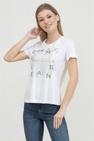 DKNY Kadın Bisiklet Yaka T-Shirt