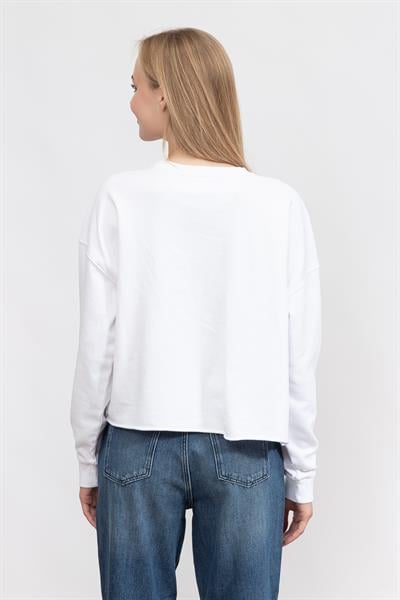 DKNY Kadın Bisiklet Yaka T-Shirt Beyaz