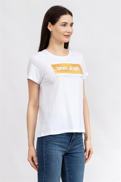 DKNY Kadın Bisiklet Yaka T-Shirt