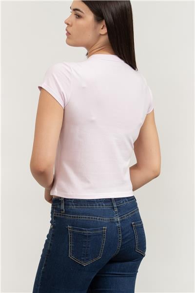 DKNY Kadın Bisiklet Yaka T-Shirt