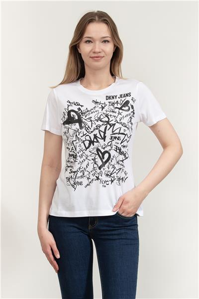 DKNY Kadın Bisiklet Yaka T-Shirt
