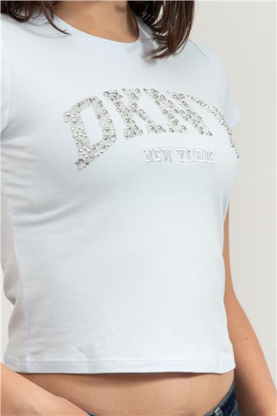 DKNY Kadın Bisiklet Yaka T-Shirt