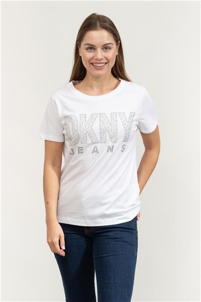 DKNY Kadın Bisiklet Yaka T-Shirt