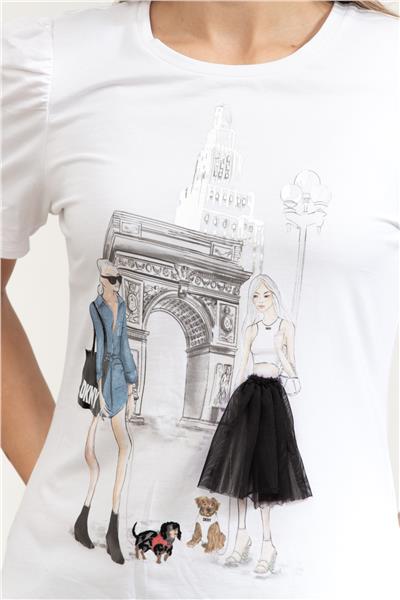 DKNY Kadın Bisiklet Yaka T-Shirt