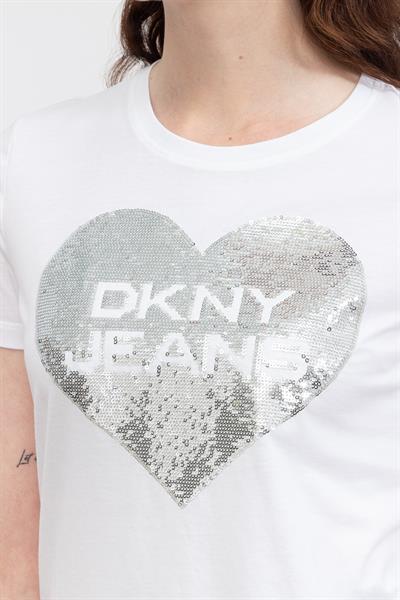 DKNY Kadın Bisiklet Yaka T-Shirt
