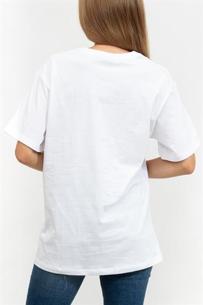 DKNY Kadın Bisiklet Yaka T-Shirt
