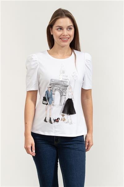 DKNY Kadın Bisiklet Yaka T-Shirt