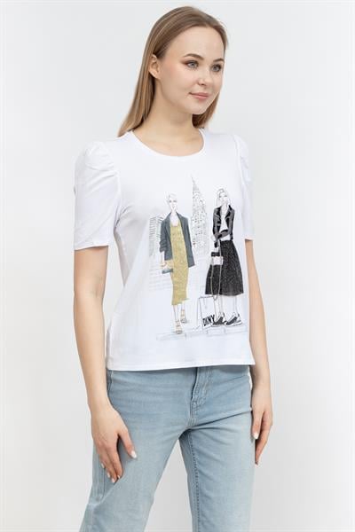 DKNY Kadın Bisiklet Yaka T-Shirt
