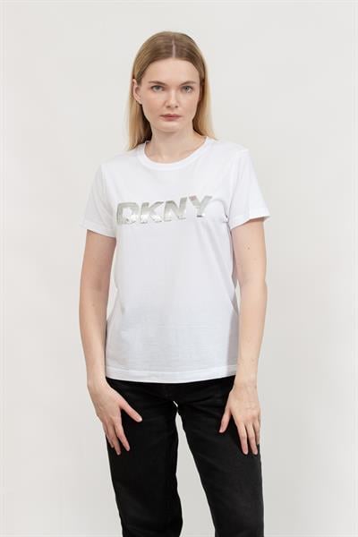 DKNY Kadın Bisiklet Yaka T-Shirt