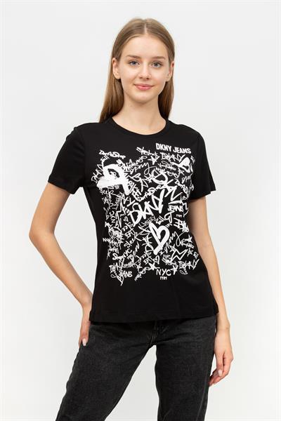 DKNY Kadın Bisiklet Yaka T-Shirt