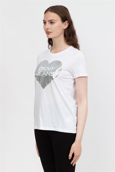 DKNY Kadın Bisiklet Yaka T-Shirt