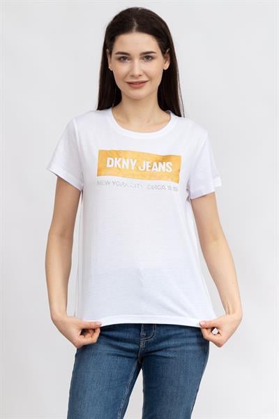 DKNY Kadın Bisiklet Yaka T-Shirt