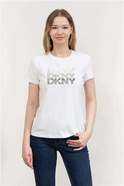 DKNY Kadın Bisiklet Yaka T-Shirt